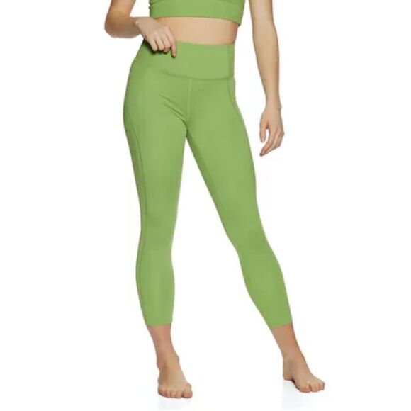 Girlfriend Collective Green Compression High Rise 7/8 Workout Leggings XS - Picture 1 of 8